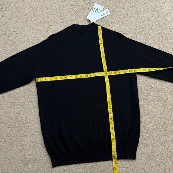 NWT Zara Mens Viscose Mock Neck Pullover Sweater Black Size Medium - Picture 5 of 5